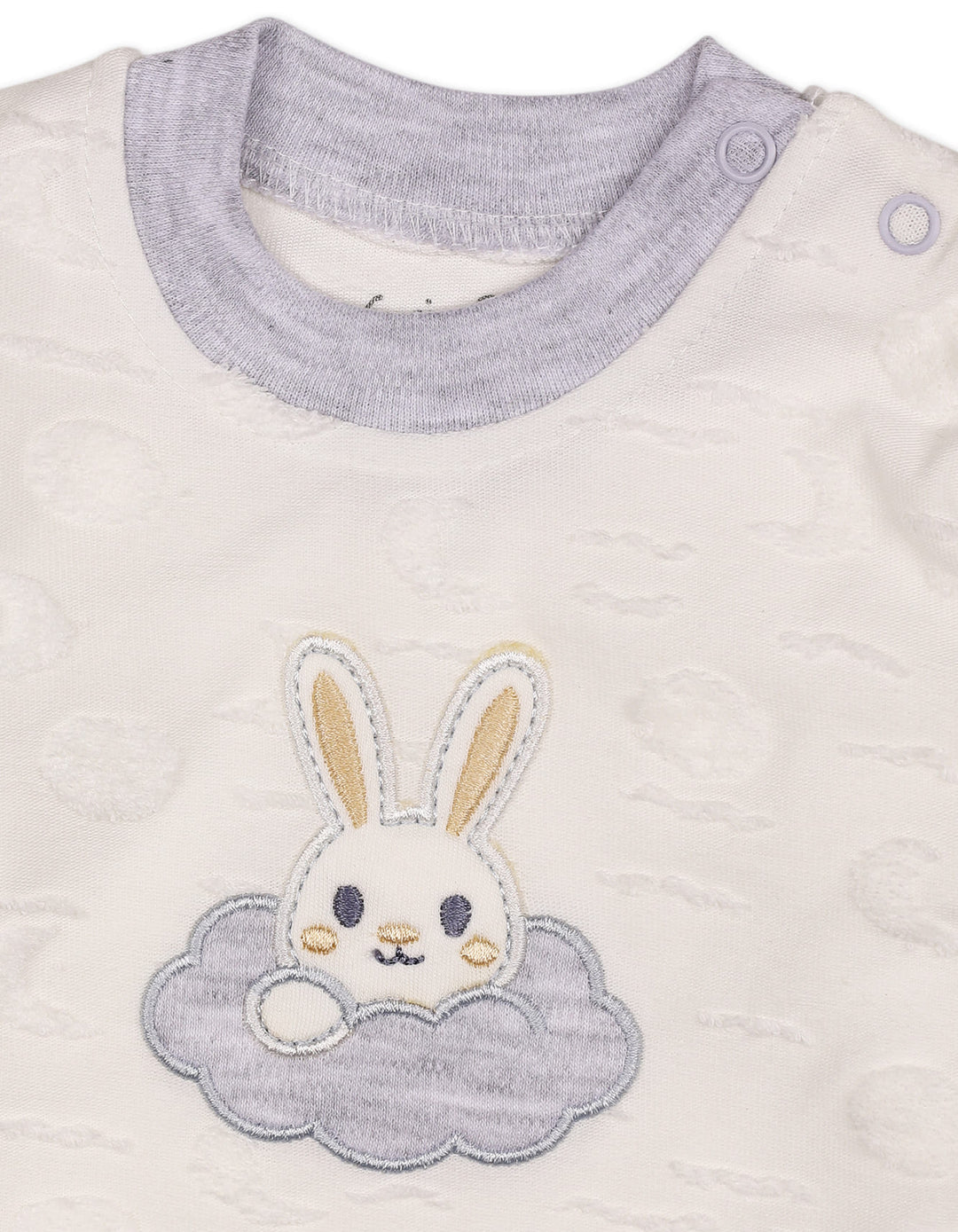 Infant Winter 2 Piece Suit Set Bunny Off White and Grey at Zubaidas Official Pakistan