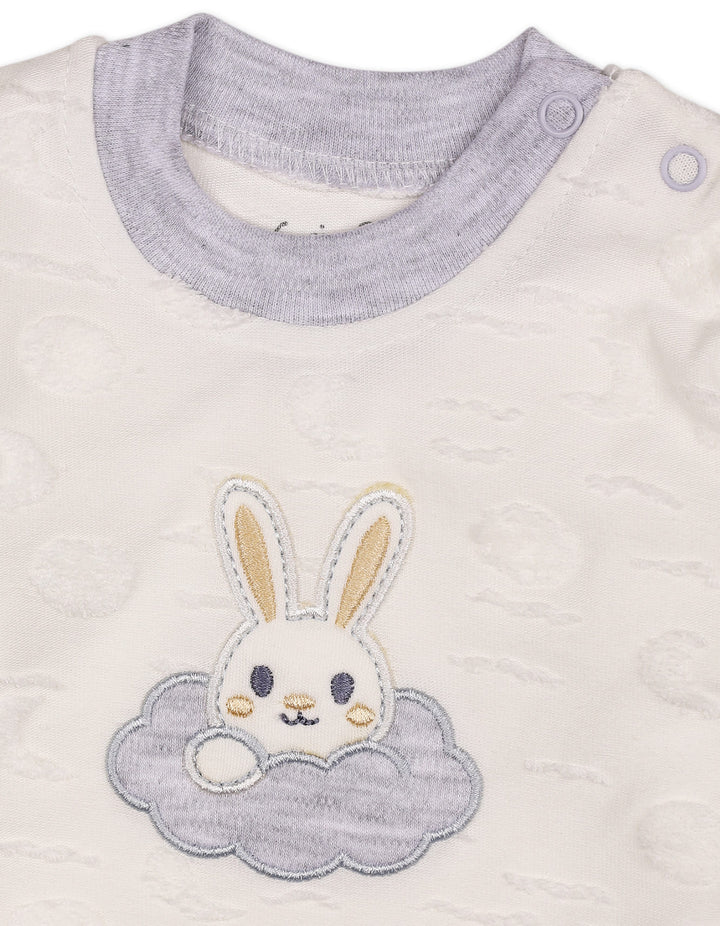 Infant Winter 2 Piece Suit Set Bunny Off White and Grey at Zubaidas Official Pakistan
