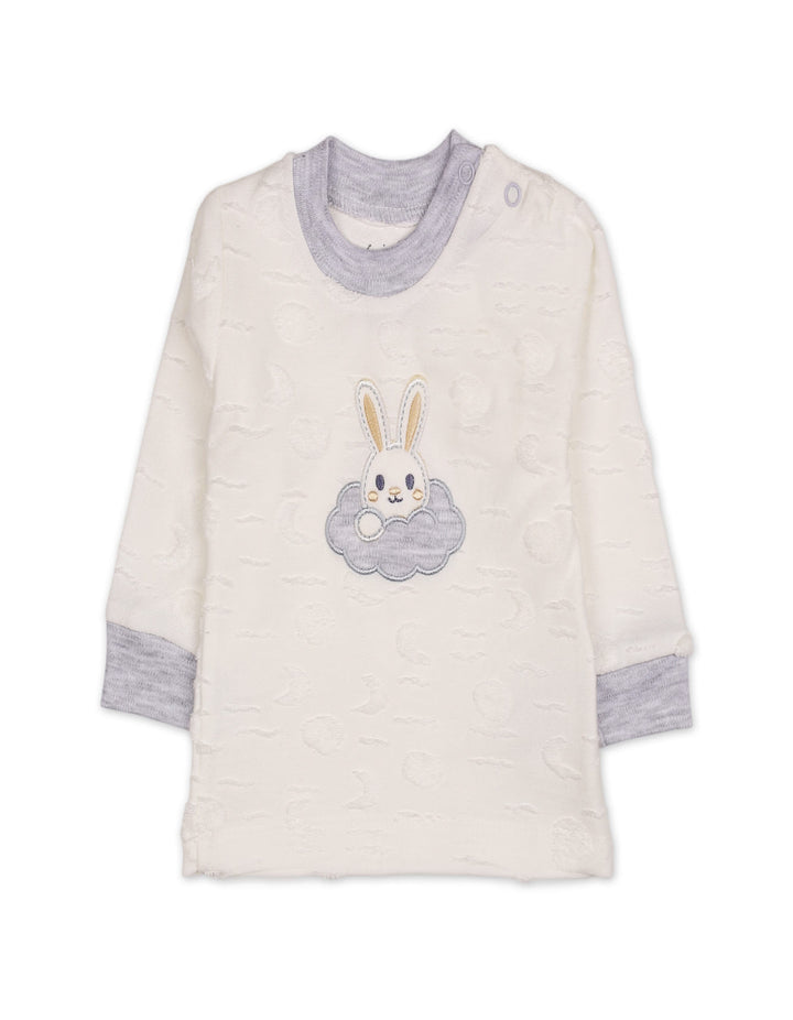 Infant Winter 2 Piece Suit Set Bunny Off White and Grey at Zubaidas Online Pakistan