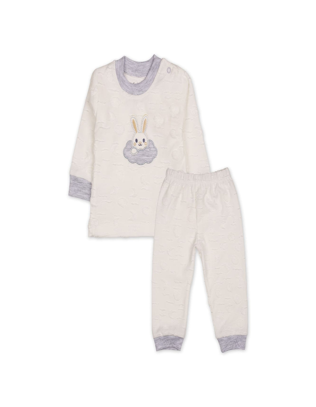 Infant Winter 2 Piece Suit Set Bunny Off White and Grey at Zubaidas