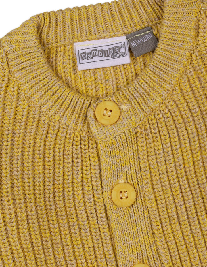 Infant winter knitted clothing set Bambies Mustard at Zubaidas Official Pakistan