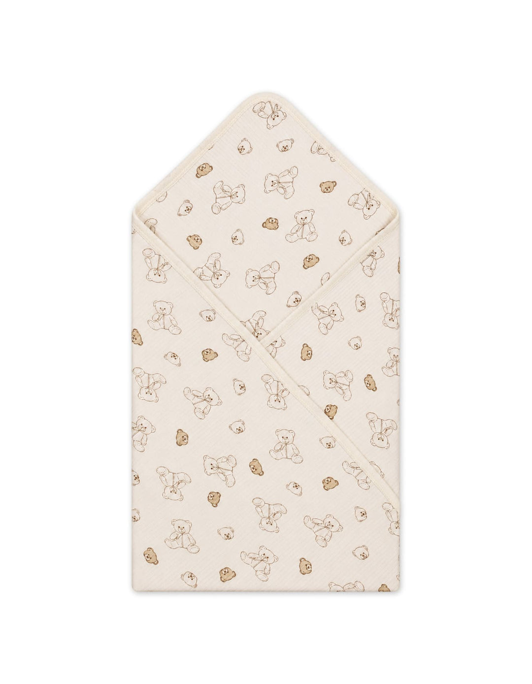 Infant Wrapping Sheet Teddy Bear Off White and Beige at Zubaidas