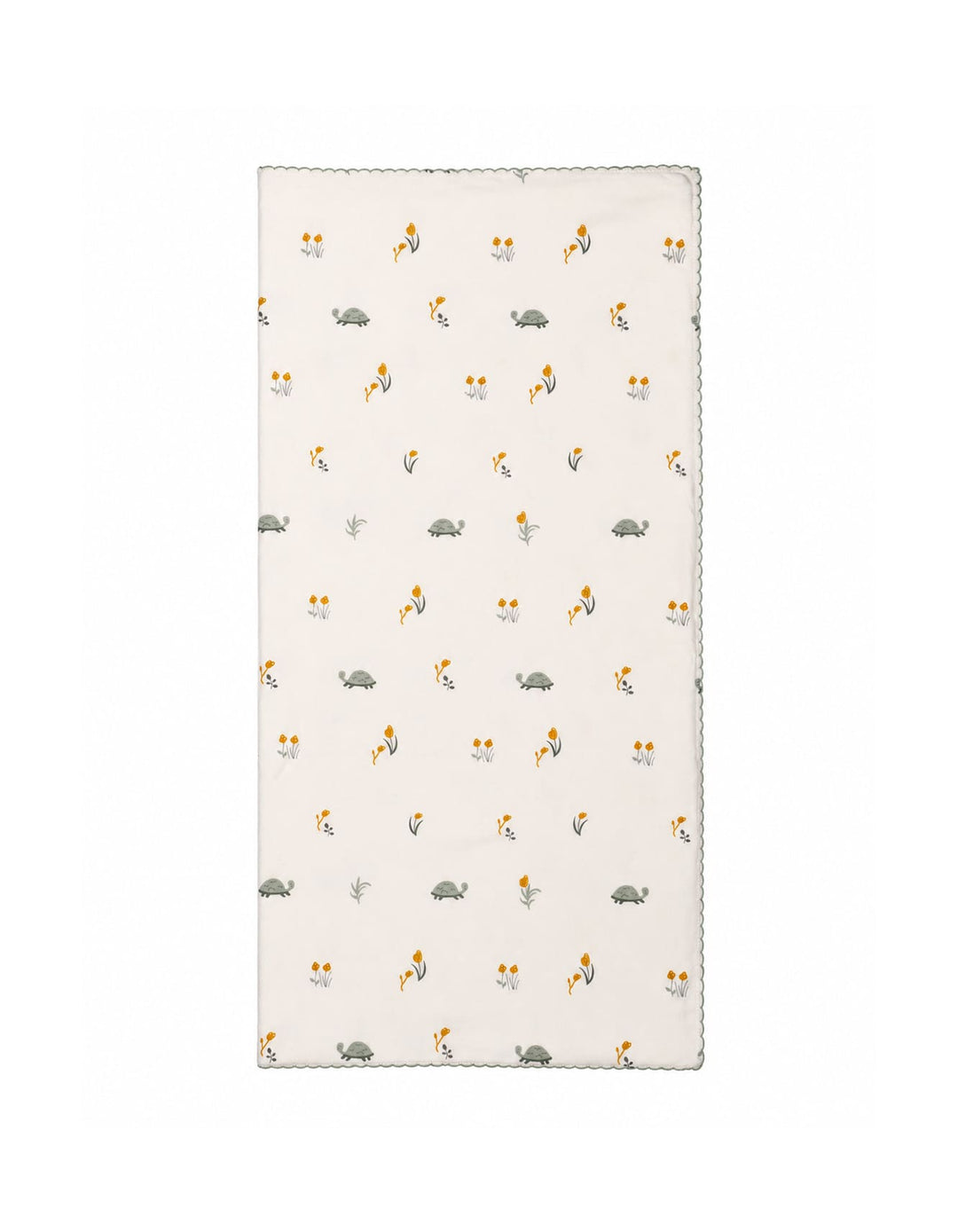 Infant Wrapping Sheet Turtle and Floral Off White at Zubaidas