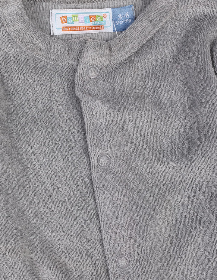 Infants Baby Boys Winter Romper Bambies Steel Grey at Zubaidas Pakistan