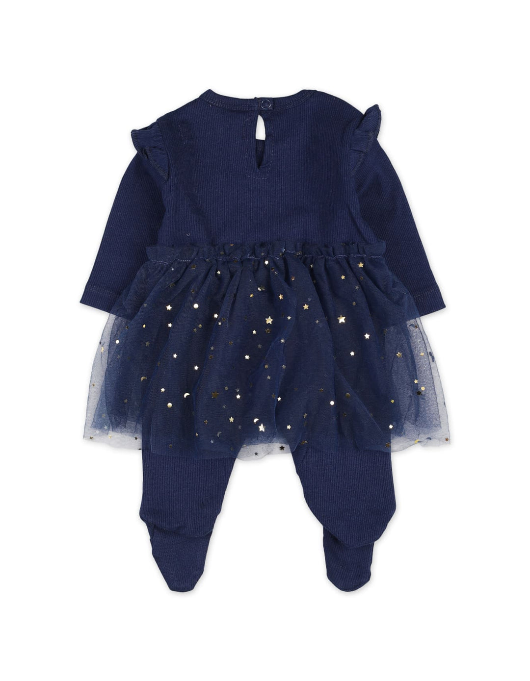 Infants Baby Girls Winter Tulle Romper with Bib Bambies Navy Blue at Zubaidas Pakistan