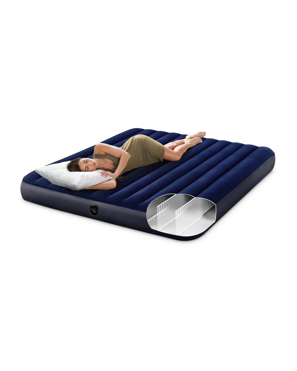INTEX 10" King Dura Beam Standard Downy Blue Air Mattress at Zubaidas Online Pakistan