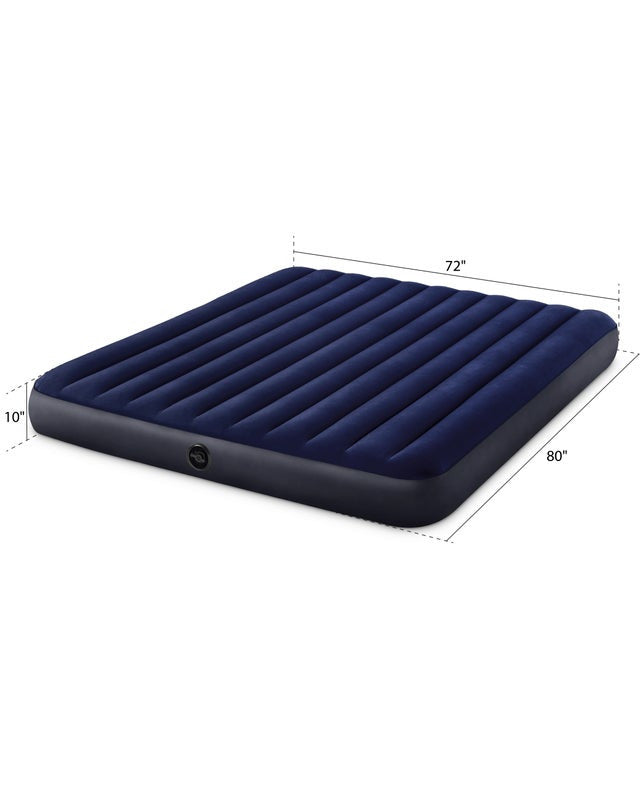 INTEX 10" King Dura Beam Standard Downy Blue Air Mattress at Zubaidas Number 1 Baby Kids and Moms Store in Pakistan