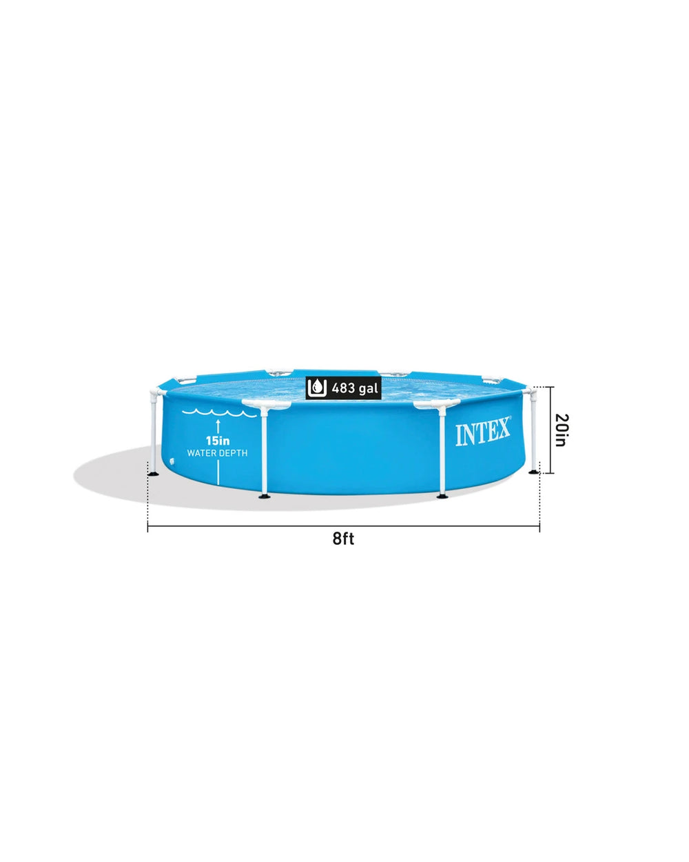 INTEX Above Ground Pool Metal Frame 8' x 20" at Zubaidas Official Pakistan