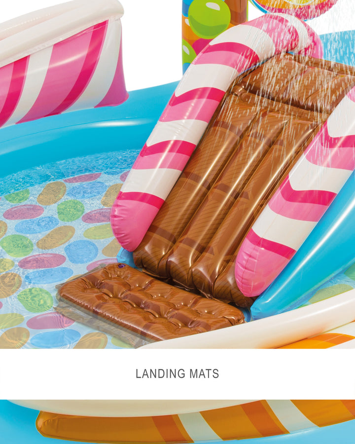 INTEX Candy Zone Inflatable Play Center with Slide 116in X 75in X 51in at Zubaidas Online Pakistan
