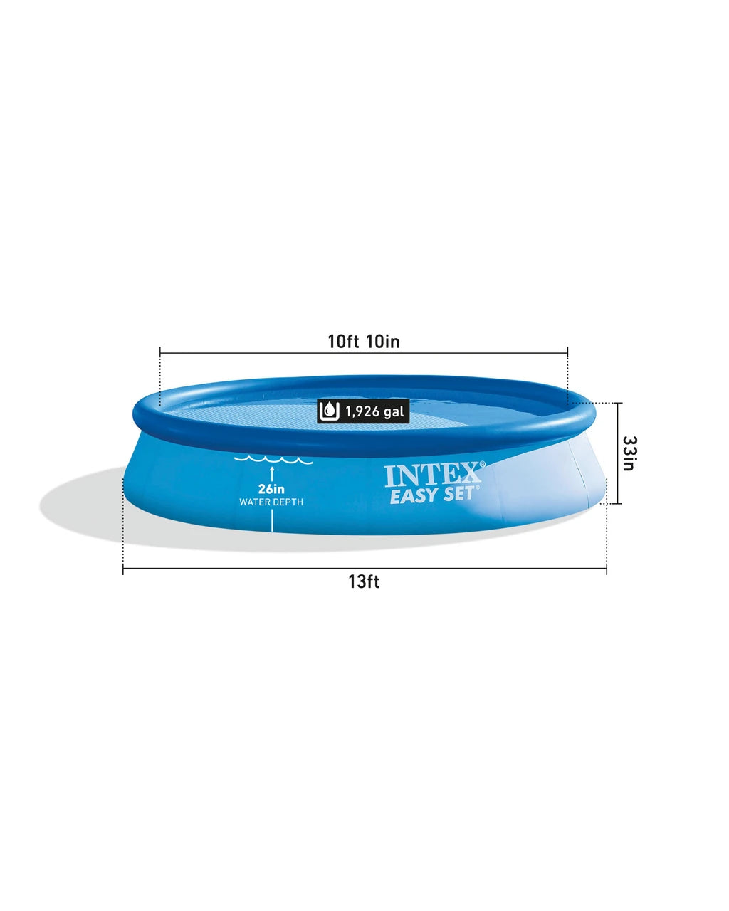 INTEX Easy Set 13ft x 33in Inflatable Pool at Zubaidas Official Pakistan