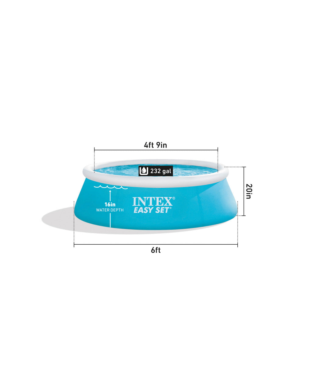 INTEX Easy Set 6ft x 20in Inflatable Pool at Zubaidas Best Online Baby and Kids Store in Pakistan