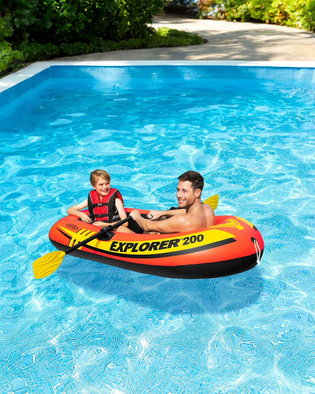 INTEX Explorer 200 Inflatable Boat Set 2 Person at Zubaidas