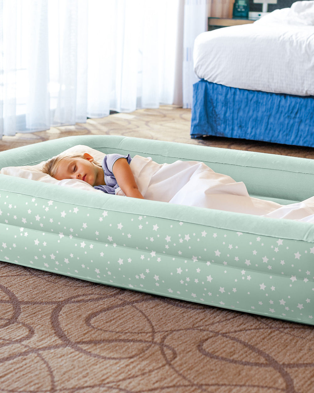 INTEX Kids Travel Bed with Hand Pump Mint Green at Zubaidas Official Pakistan