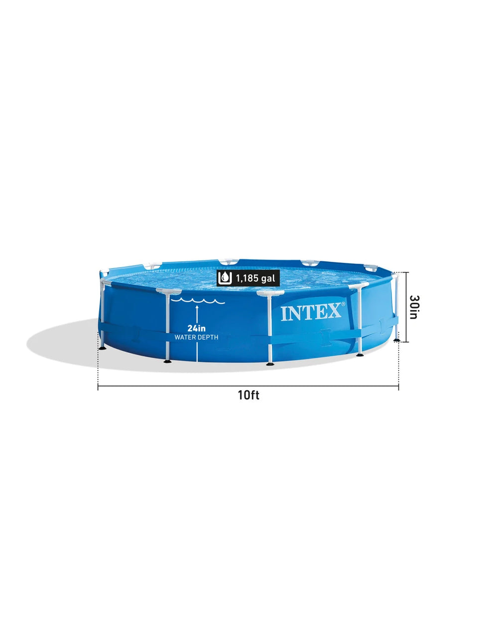 INTEX Metal Frame 10ft x 30in Above Ground Pool at Zubaidas Official Pakistan