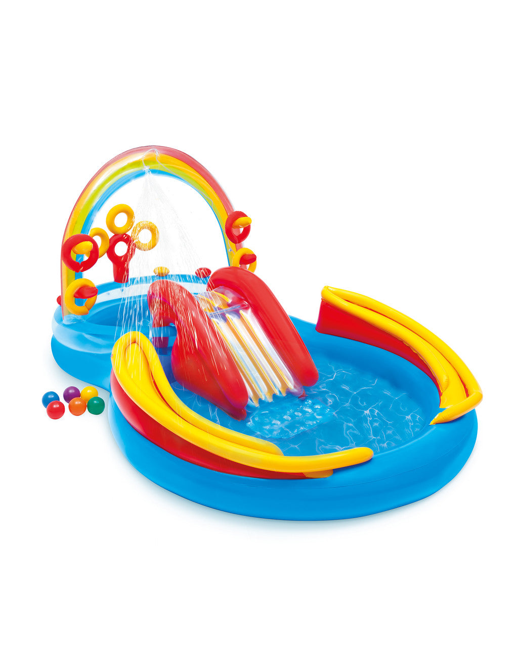 INTEX Rainbow Ring Inflatable Play Center with Slide at Zubaidas