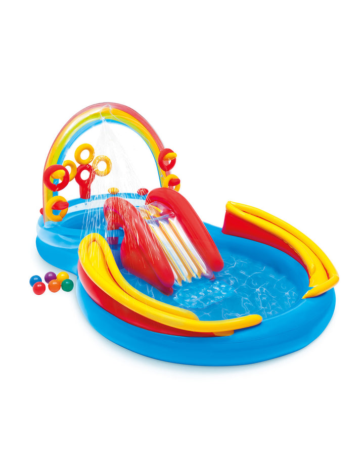 INTEX Rainbow Ring Inflatable Play Center with Slide at Zubaidas
