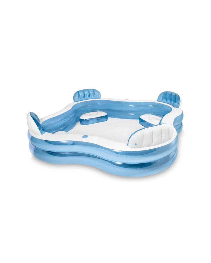INTEX Swim Center Square Inflatable Family Lounge Pool 90in x 90in x 26in at Zubaidas