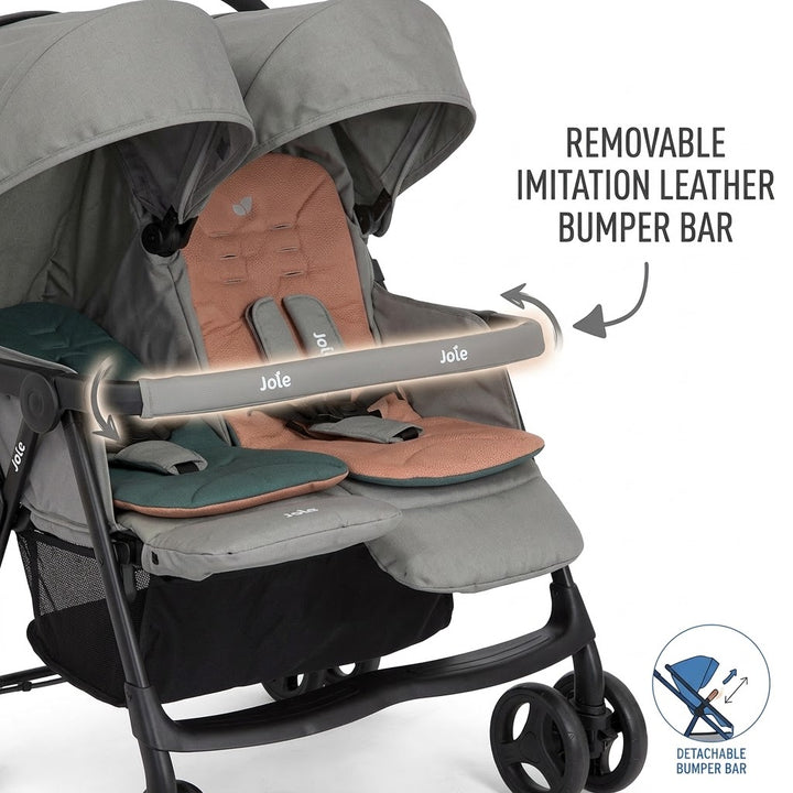 Joie Aire Twin Double Stroller Pebble at Zubaidas The Largest Collection Of Baby Gears in Pakistan