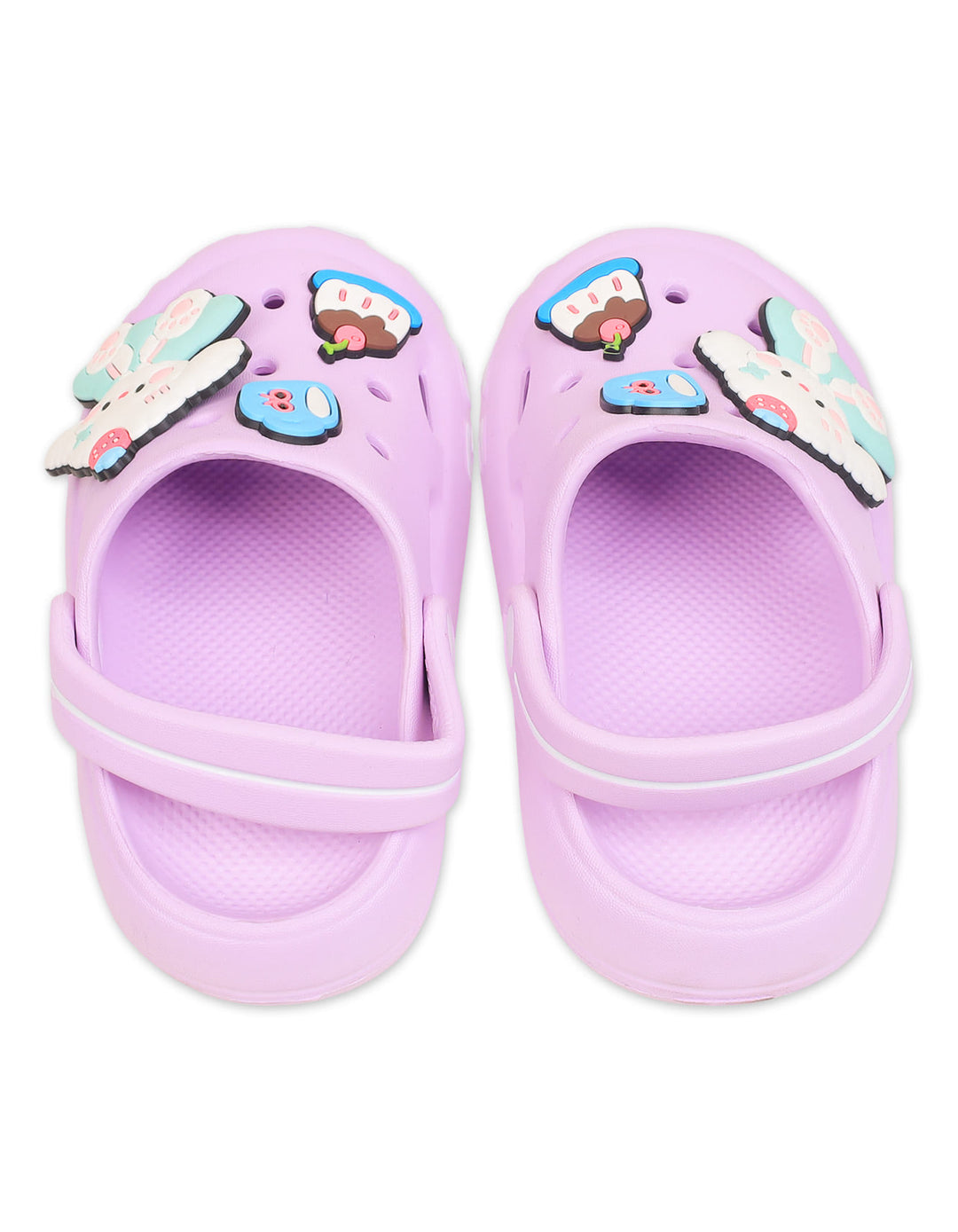Kid Girl Clogs with Bunny and Sweet Treats Charms Purple at Zubaidas Official Pakistan