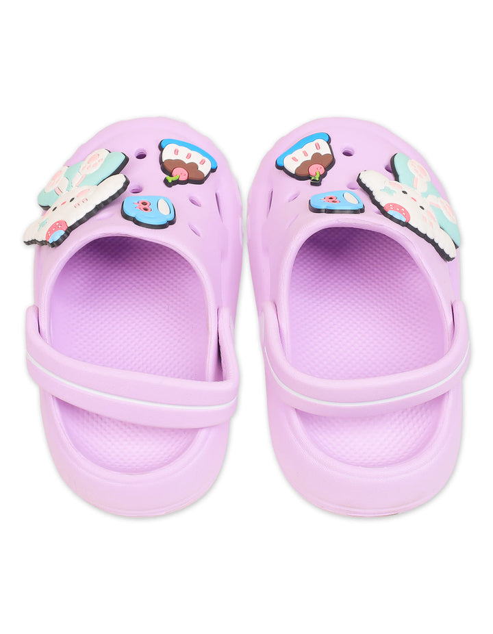 Kid Girl Clogs with Bunny and Sweet Treats Charms Purple at Zubaidas Official Pakistan