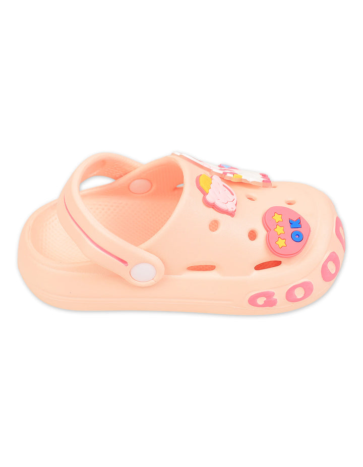 Kid Girl Crocs with Unicorn and Bunny Charms Peach at Zubaidas Online Pakistan