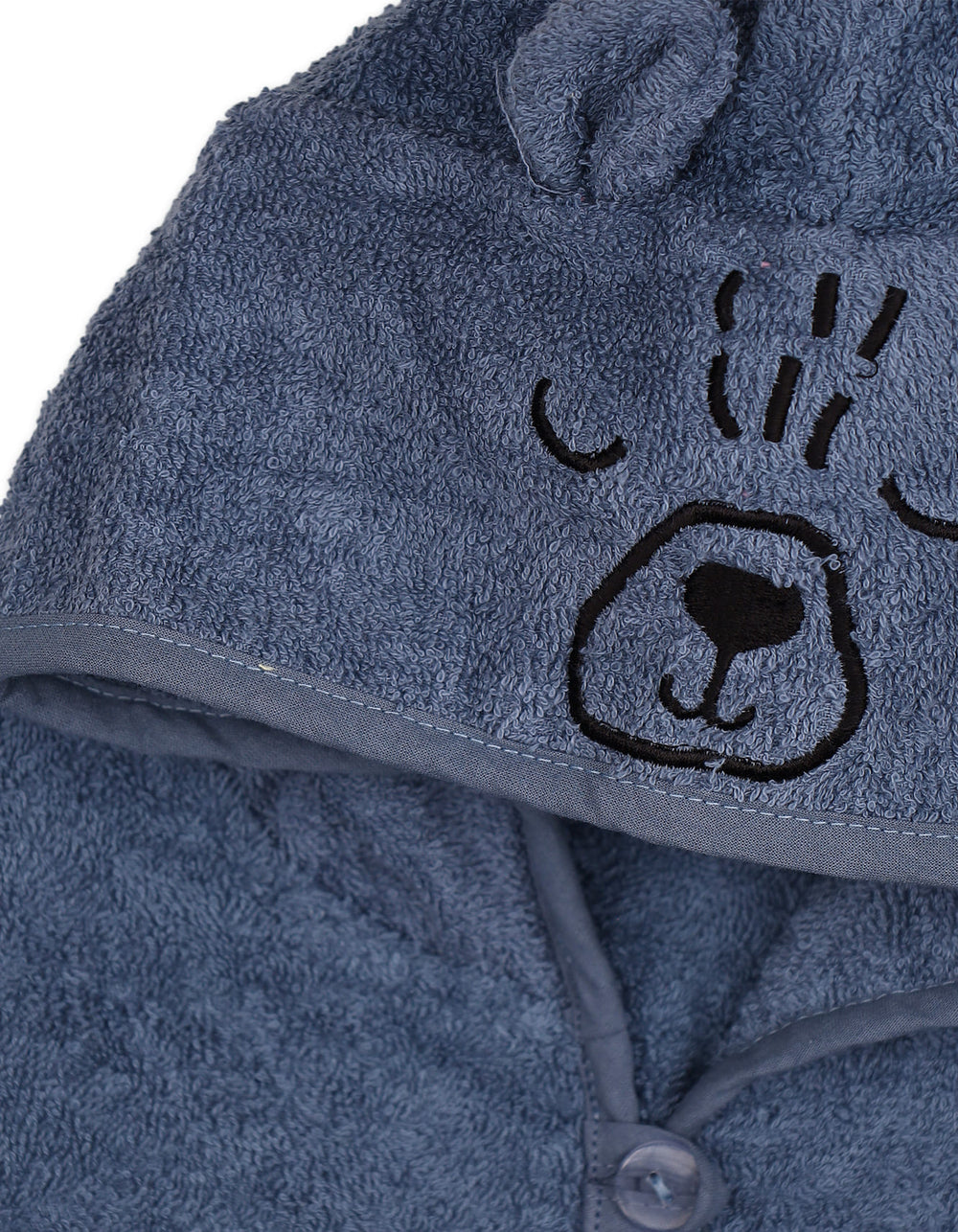 Kids Hooded Bath Towel Poncho Bear Dark Grey at Zubaidas Official Pakistan