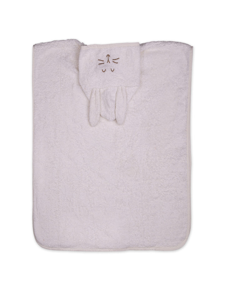 Kids Hooded Bath Towel Poncho Bunny White at Zubaidas Online Pakistan