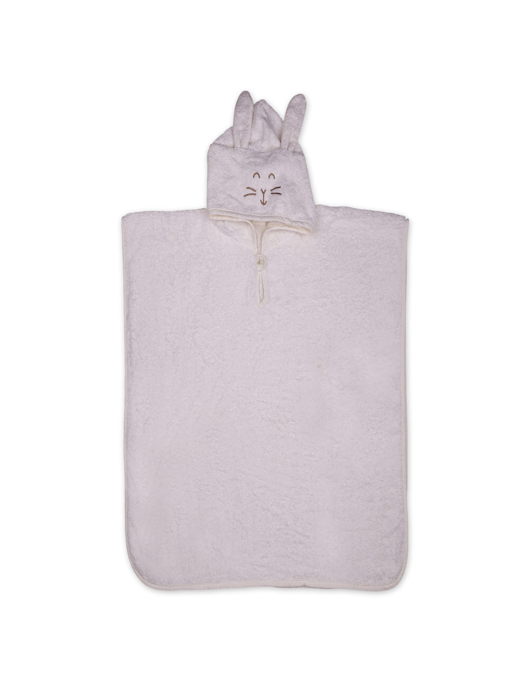 Kids Hooded Bath Towel Poncho Bunny White at Zubaidas