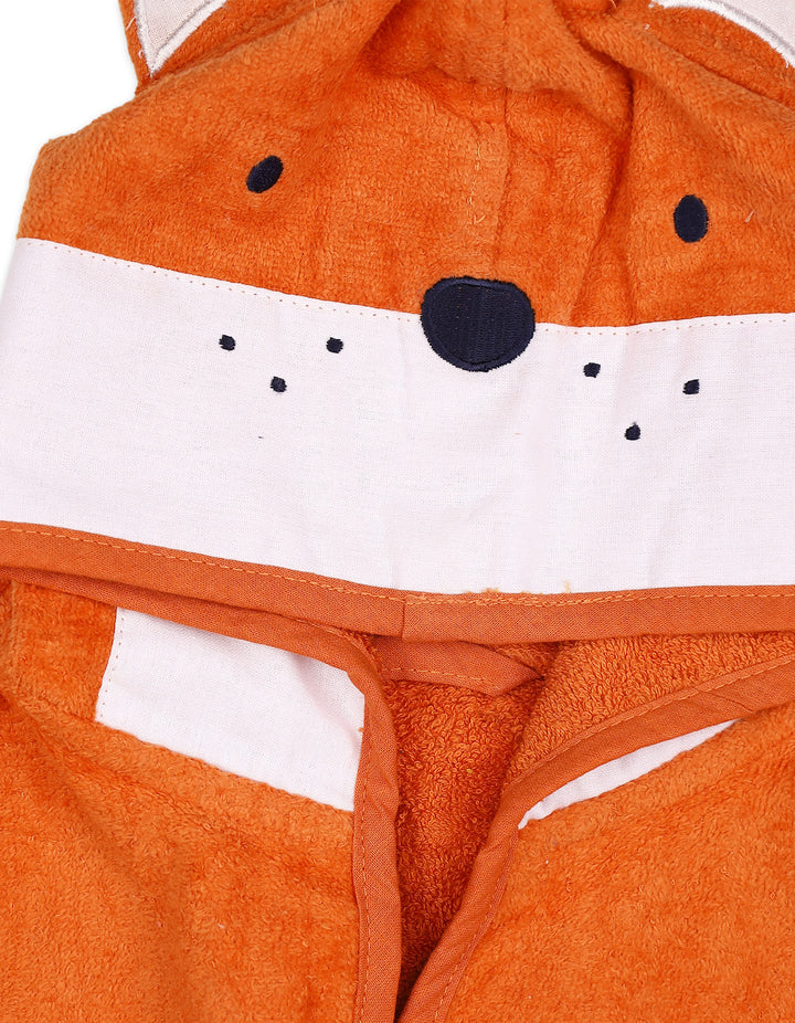 Kids Hooded Bath Towel Poncho Fox Orange at Zubaidas Official Pakistan