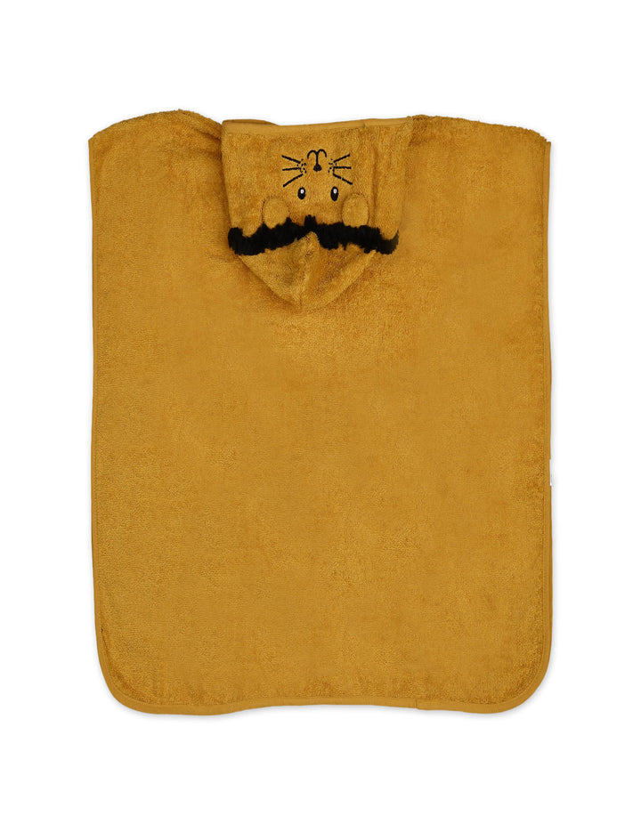 Kids Hooded Bath Towel Poncho Tiger Mustard at Zubaidas Online Pakistan