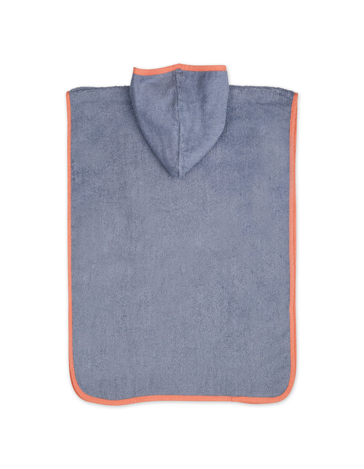 Kids Hooded Bath Towel Poncho with Contrast Trim Tropical Palm Tree Grey at Zubaidas Online Pakistan