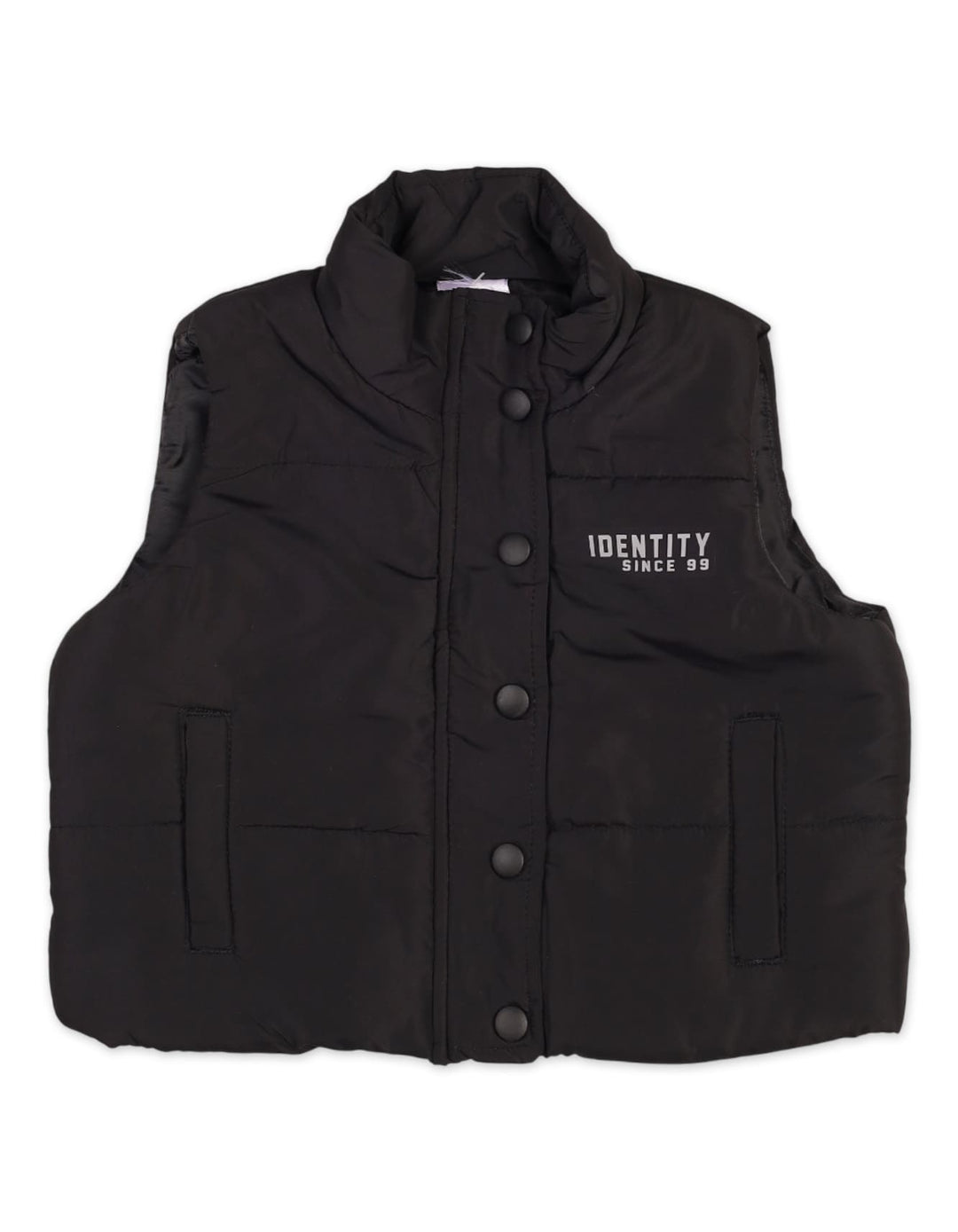 Kids Winter Padded Vests Bambies Sleeveless Black at Zubaidas
