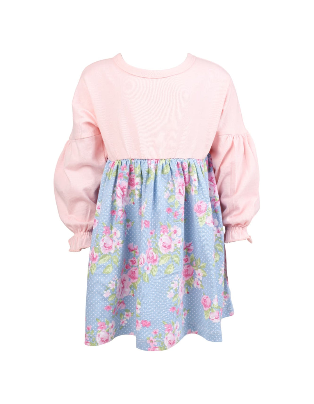 Little Girls Party Outfits Bambies Floral Blue and Pink at Zubaidas