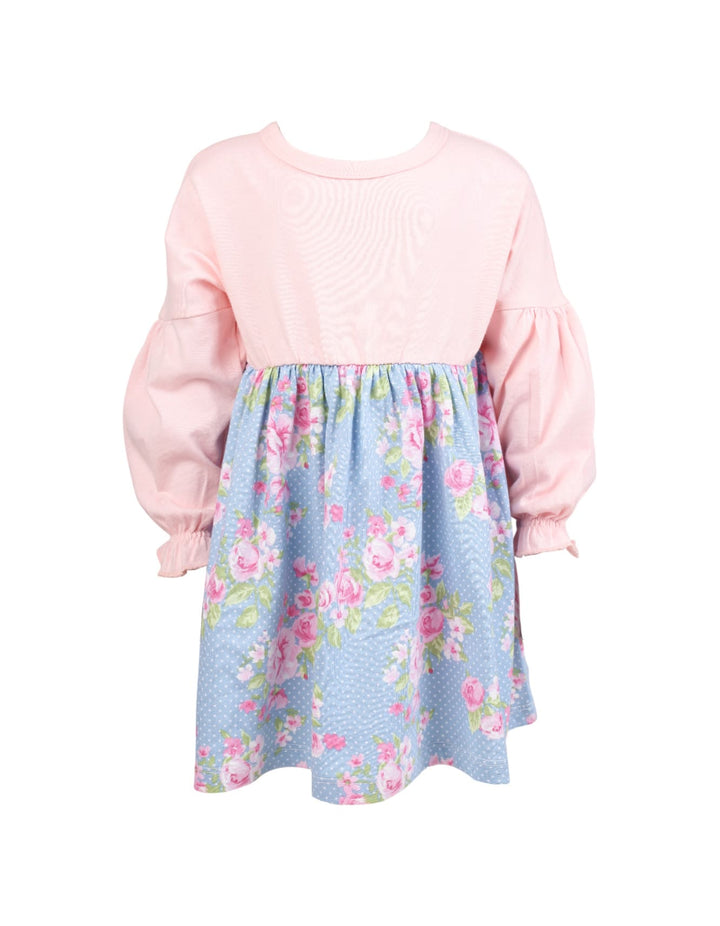 Little Girls Party Outfits Bambies Floral Blue and Pink at Zubaidas