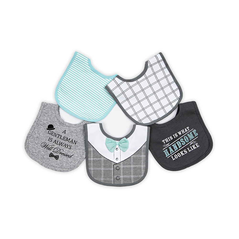 Zubaida's Soft, Absorbent & Adorable 5 Pcs Bibs Set - Zubaidas Official™