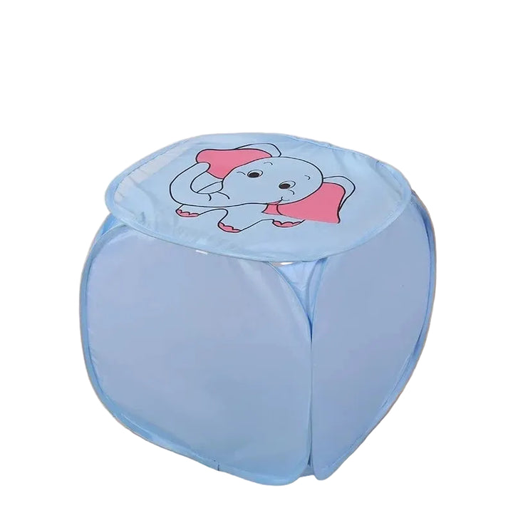 Multipurpose Foldable Basket Elephant Blue at Zubaidas