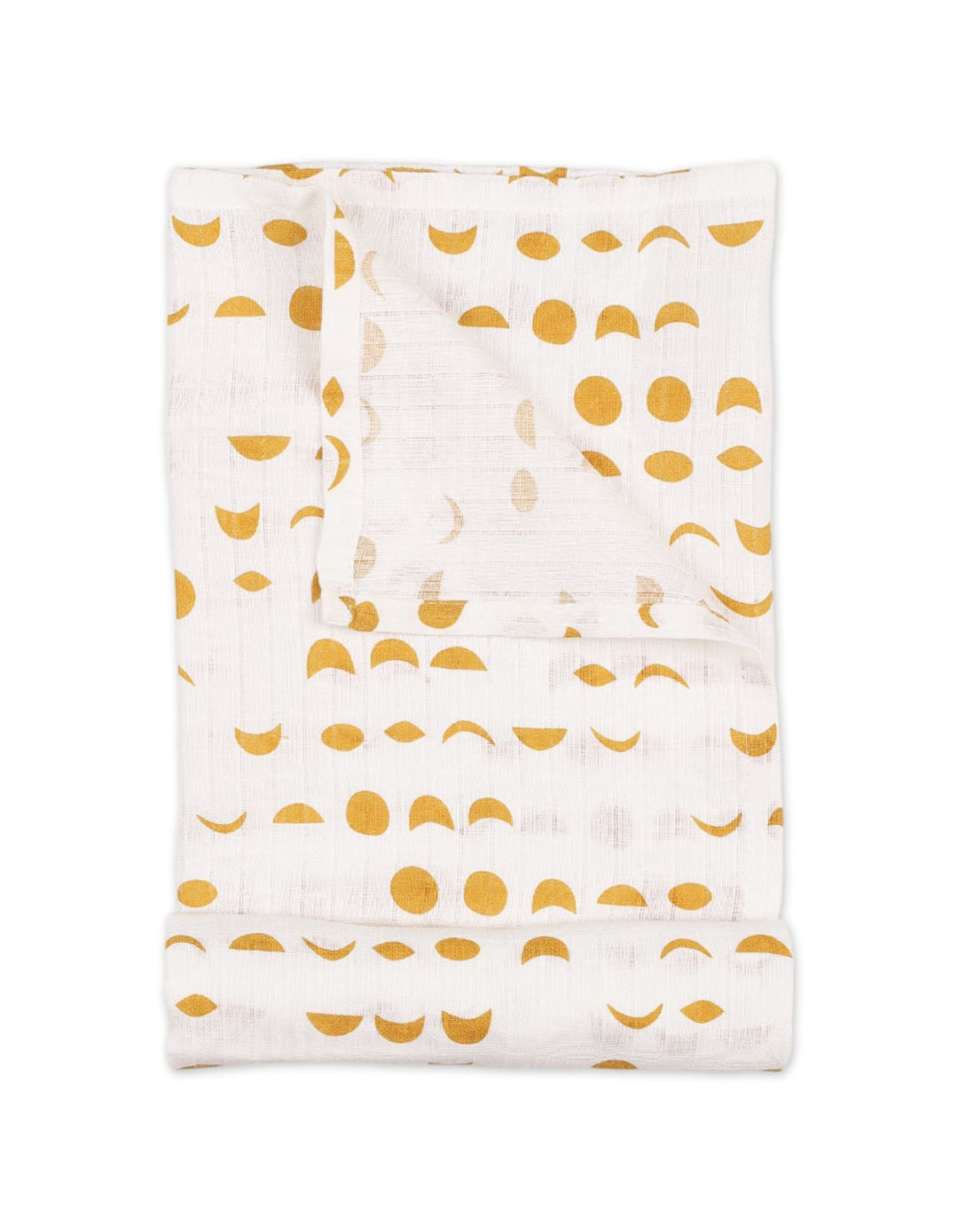 Muslin Sheets Pack of 2 Bambies Abstract White and Mustard at Zubaidas Official Pakistan
