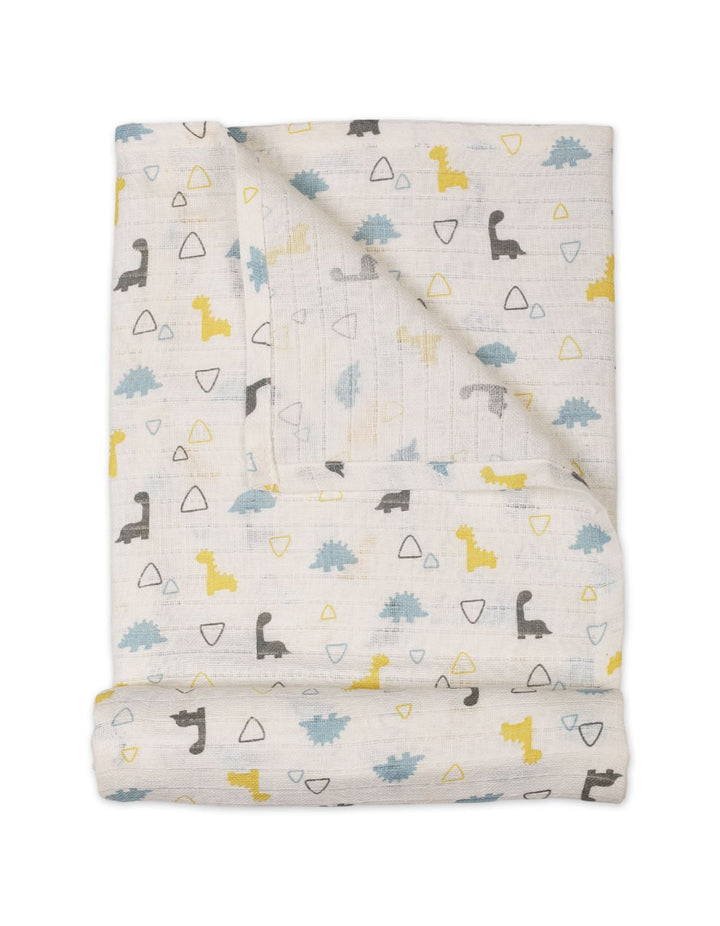 Muslin Sheets Pack of 2 Bambies Dino and Dots at Zubaidas Babyshop Pakistan