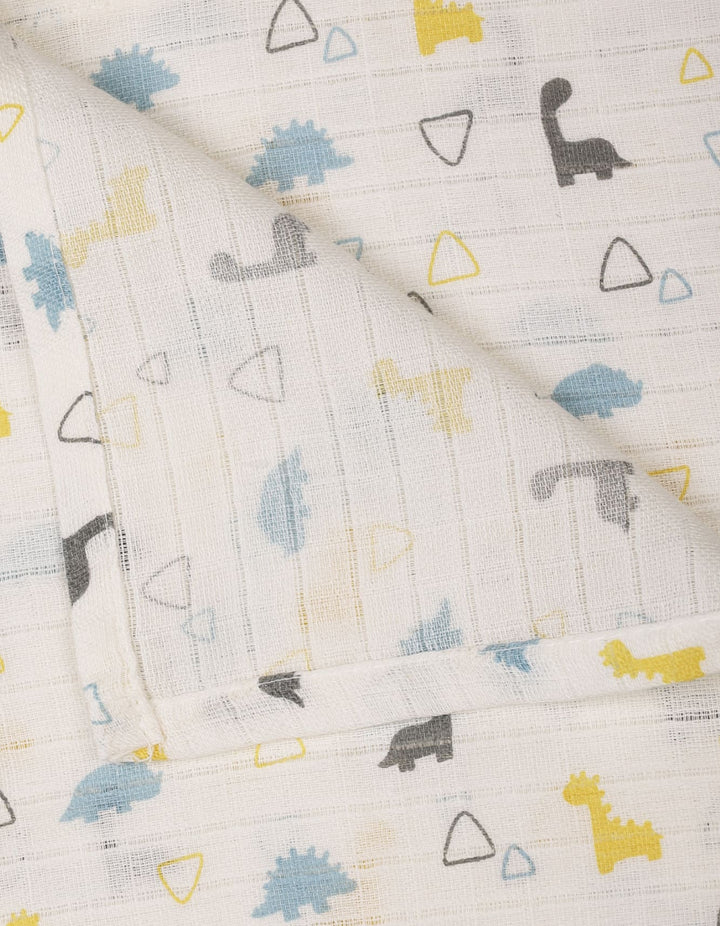 Muslin Sheets Pack of 2 Bambies Dino and Dots at Zubaidas Online Pakistan