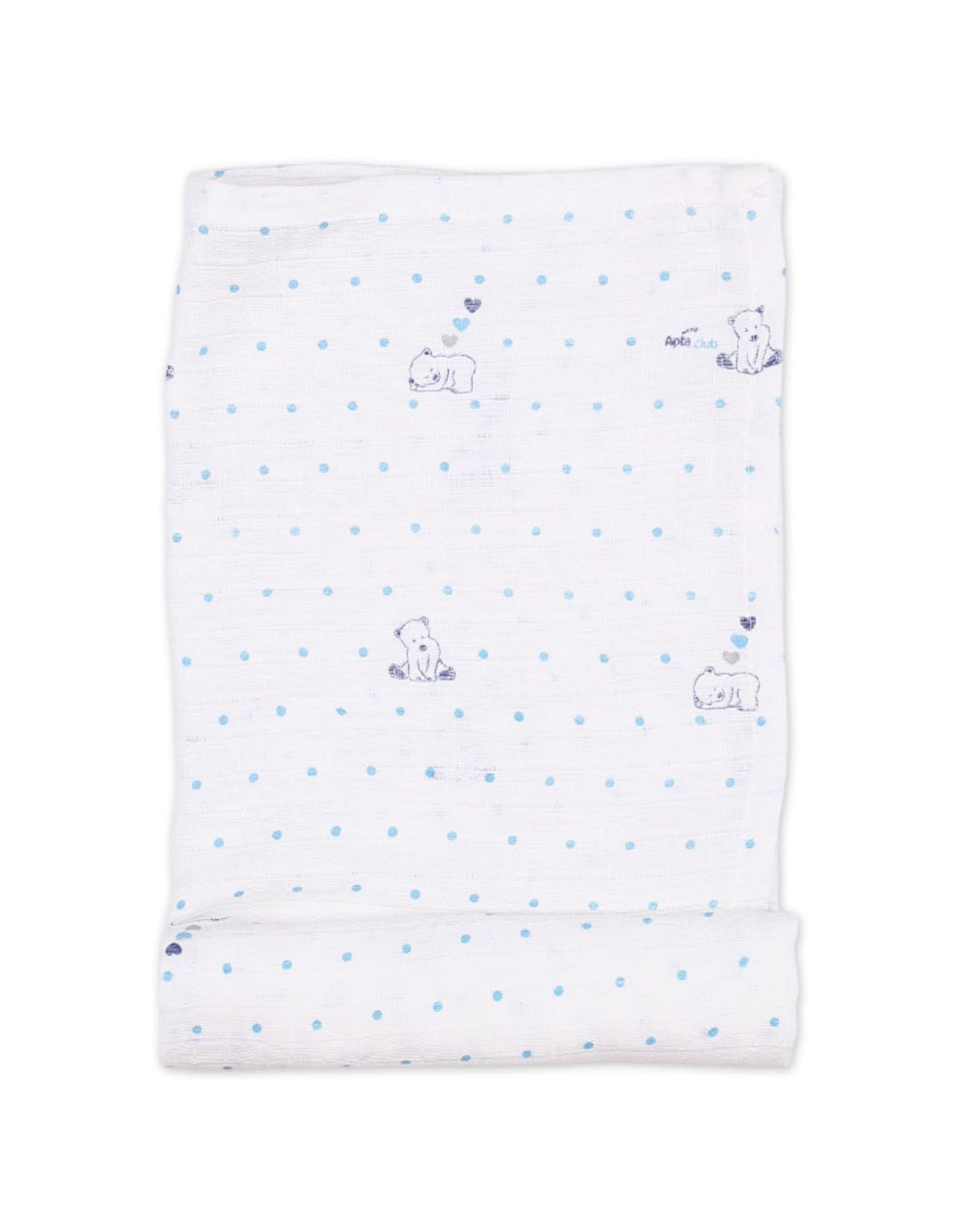 Muslin Sheets Pack of 2 Bambies Dino Dotted White at Zubaidas Official Online Baby Store Pakistan