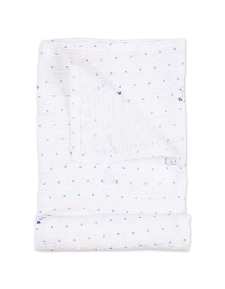 Muslin Sheets Pack of 2 Bambies Dino Dotted White at Zubaidas Graco Babyshop Pakistan