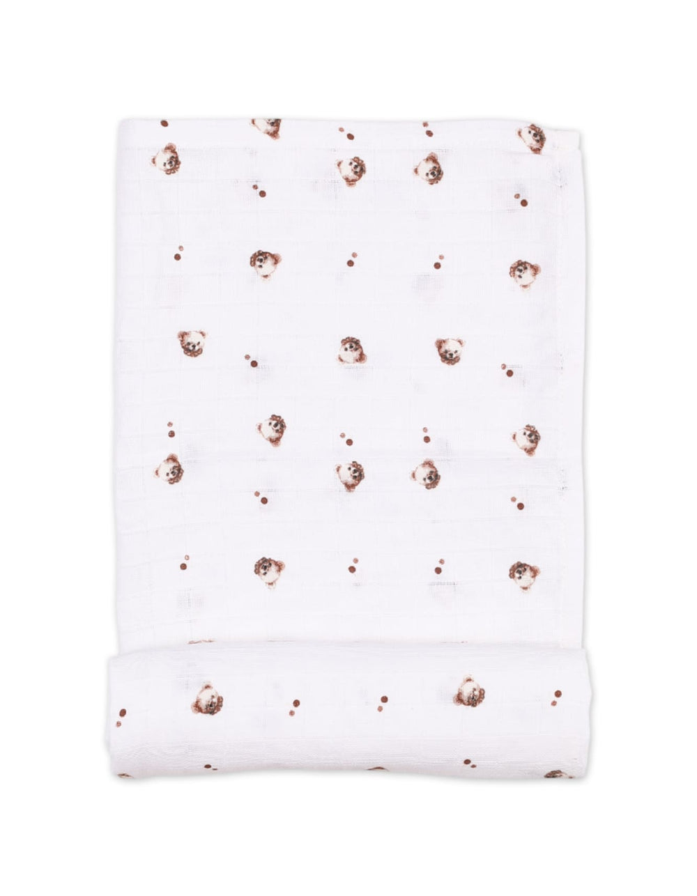 Muslin Sheets Pack of 2 Bambies Faces White and Brown at Zubaidas Pakistan