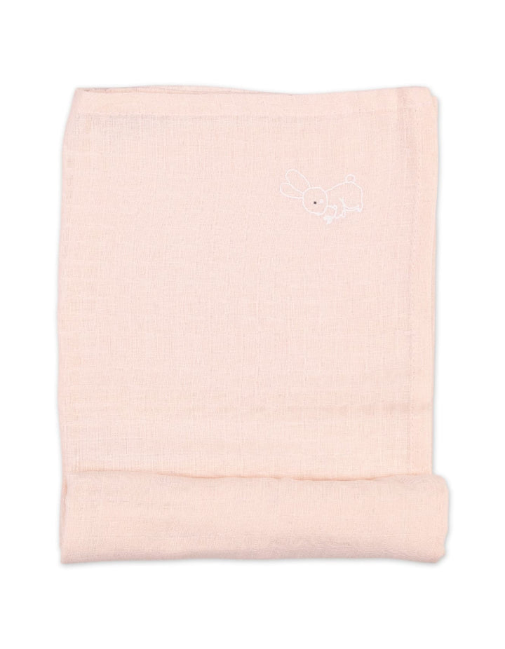 Muslin Sheets Pack of 2 Bambies Hearts Beige and Light Pink at Zubaidas Pakistan