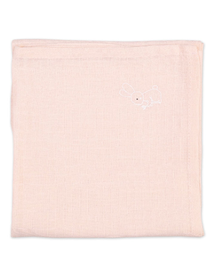 Muslin Sheets Pack of 2 Bambies Hearts Beige and Light Pink at Zubaidas Best Online Baby Store in Pakistan