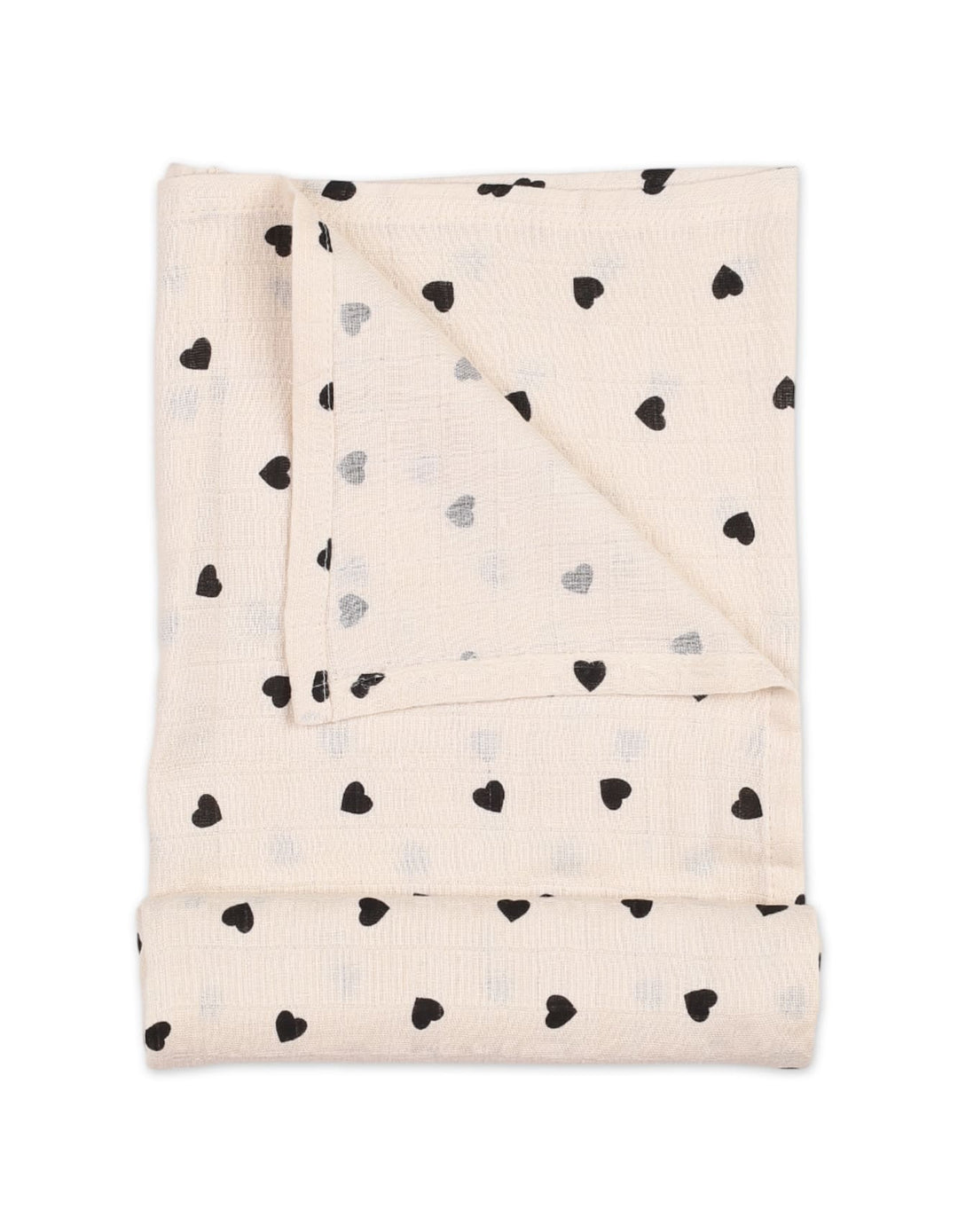 Muslin Sheets Pack of 2 Bambies Hearts Beige and Light Pink at Zubaidas Online Pakistan