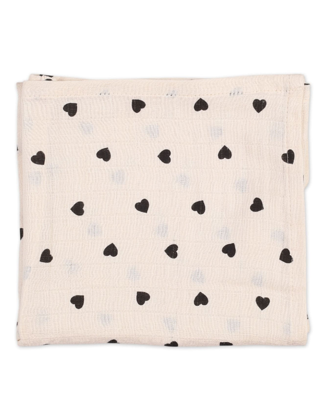 Muslin Sheets Pack of 2 Bambies Hearts Beige and Light Pink at Zubaidas Little Darling Pakistan