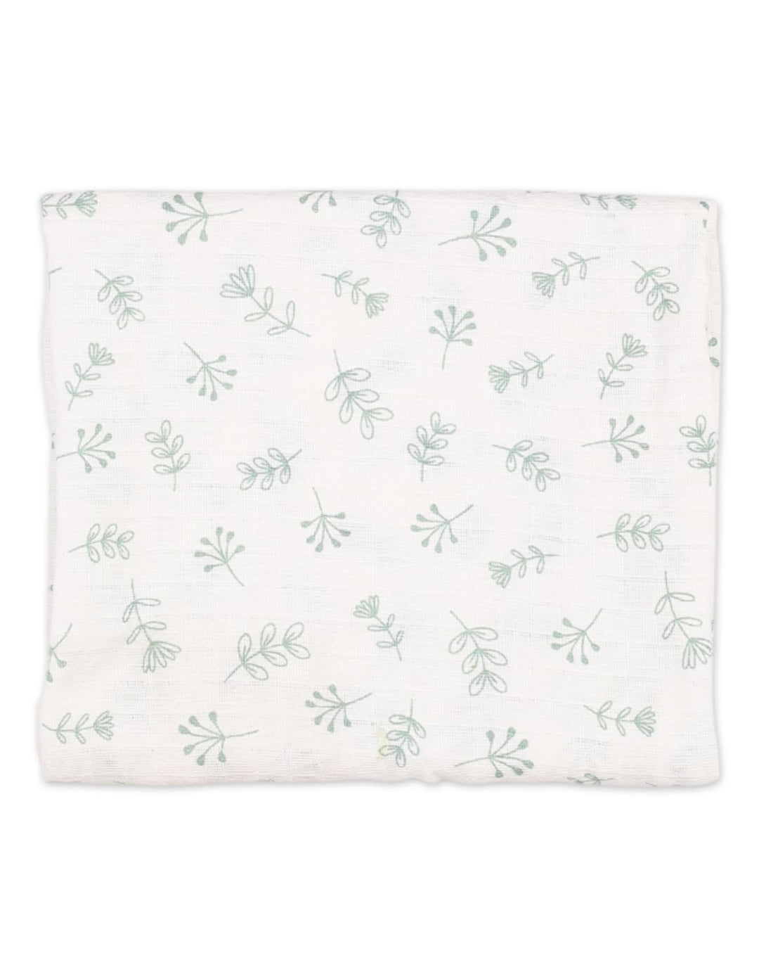Muslin Sheets Pack of 2 Bambies Leaves White and Blue at Zubaidas Best Online Baby Store in Pakistan