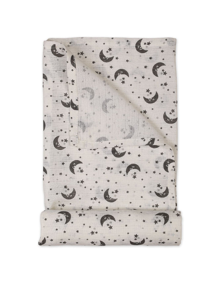 Muslin Sheets Pack of 2 Bambies Moon and Stars Print at Zubaidas Online Baby Store Pakistan