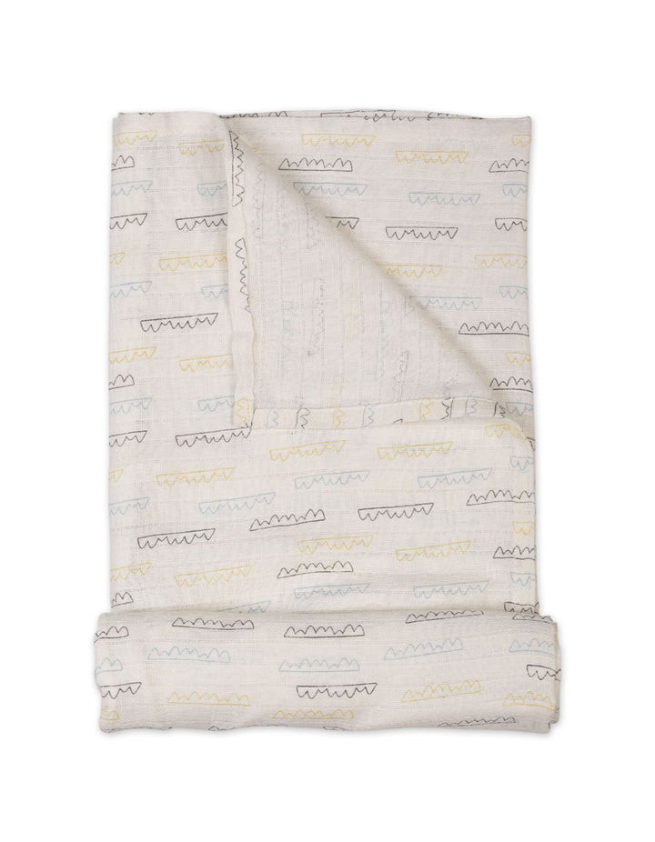 Muslin Sheets Pack of 2 Bambies Moon and Stars Print at Zubaidas Best Online baby store in Pakistan