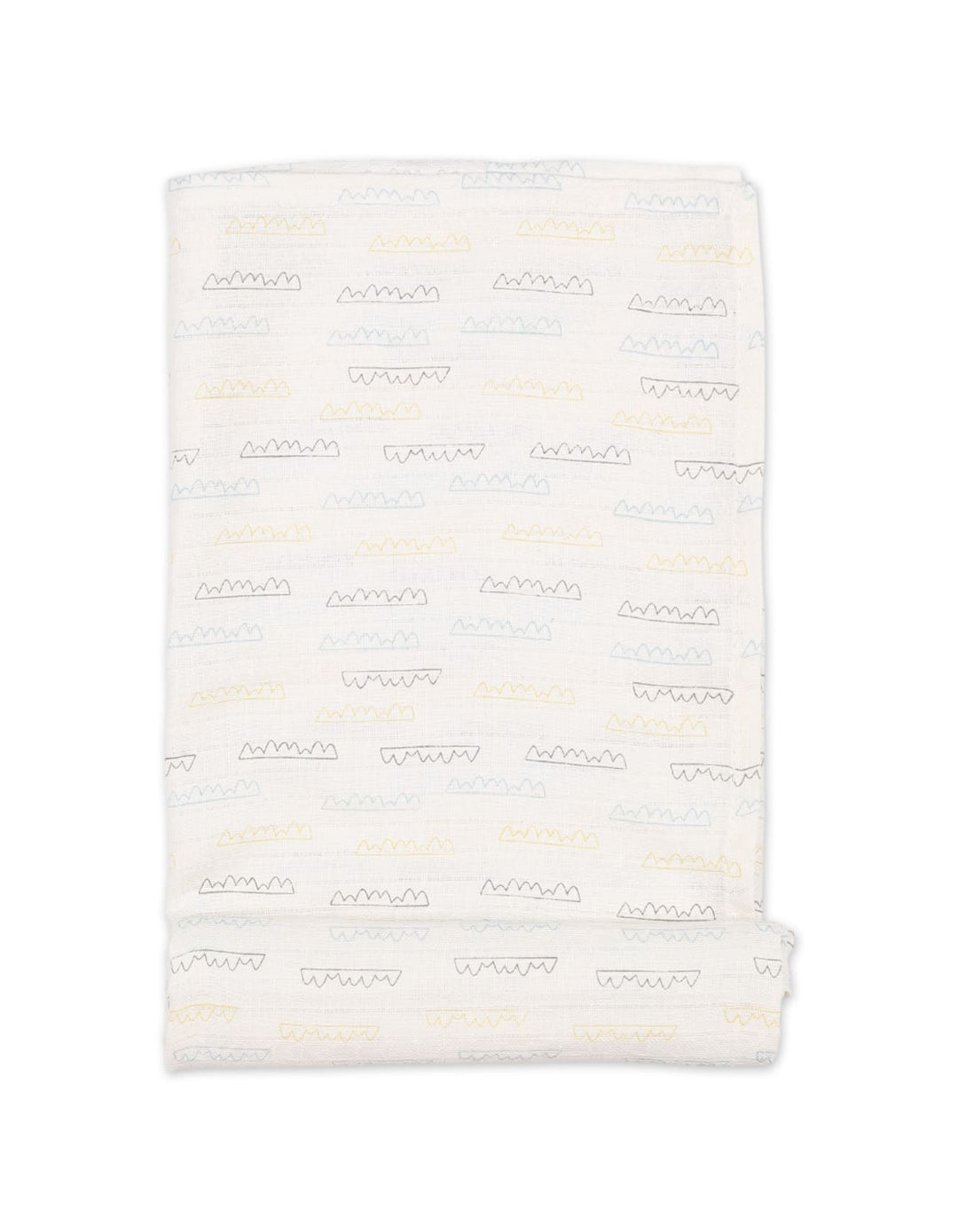 Muslin Sheets Pack of 2 Bambies Waves White at Zubaidas Pakistan